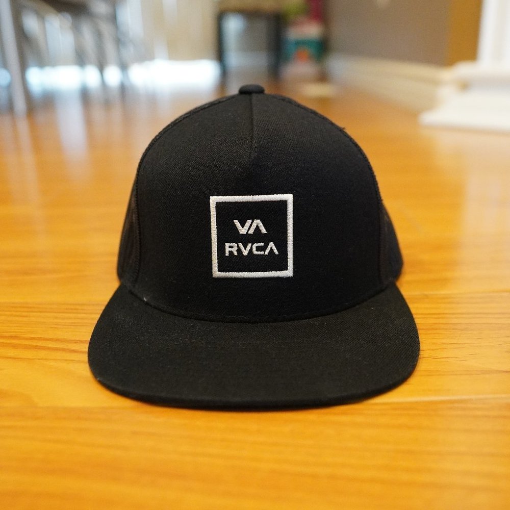 VA RVCA Snapback Trucker Hat - Black